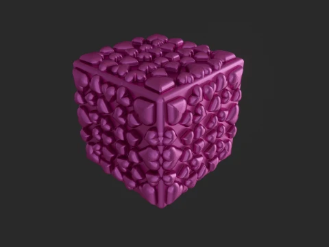 PUFF HEART BOX 3D Baskı Modeli