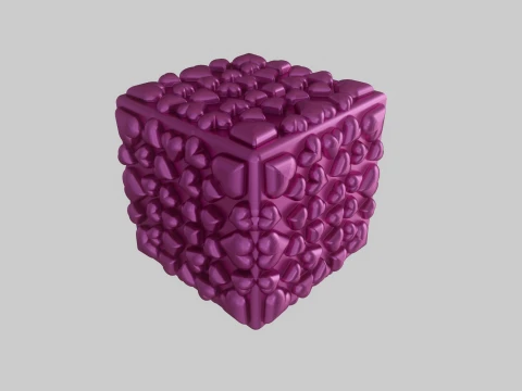 PUFF HEART BOX 3D Print Model