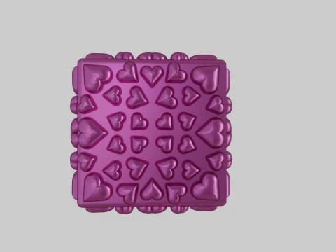 PUFF HEART BOX 3D Print Model