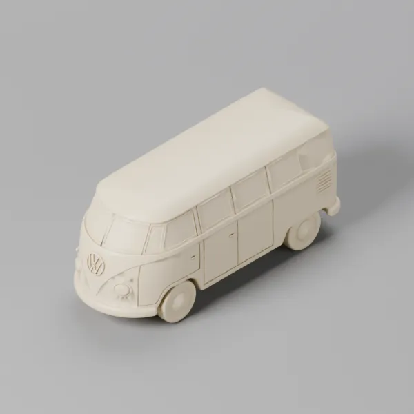 1960 VW MICROBUS 3D Print Model .c4d .max .obj .3ds .fbx .stl .blend 