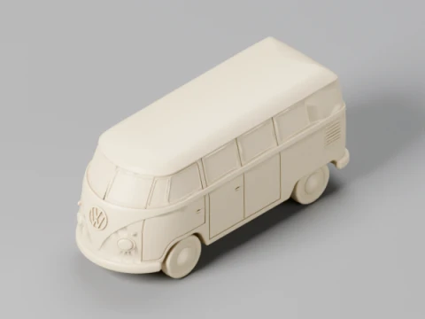 1960 VW MICROBUS 3D Print Model