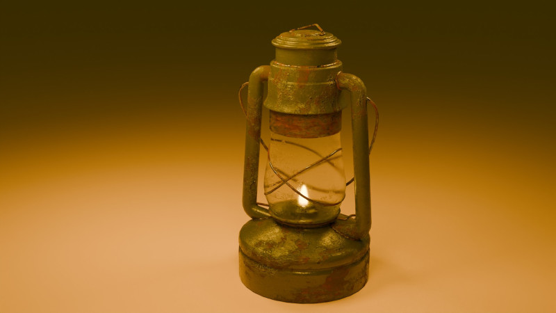 Fire lamp 3D Model .c4d .max .obj .3ds .fbx .stl .blend 