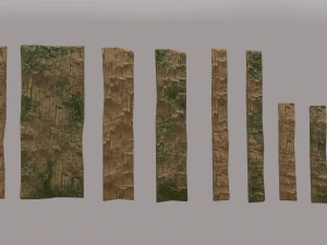 PACK BOARDS LOGS TILES BRICKS 3D Model