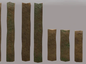 PACK BOARDS LOGS TILES BRICKS 3D Model