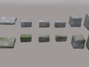 PACK BOARDS LOGS TILES BRICKS 3D-Modell