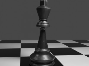 Chess Piece Black Color 3D Print Model Model Cetak 3D