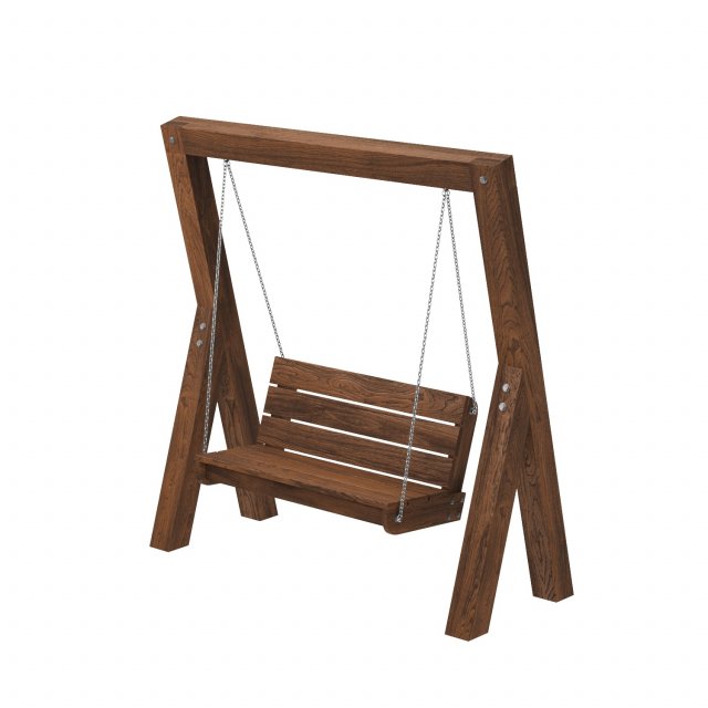 Garden swing Rosewood Modelo 3D .c4d .max .obj .3ds .fbx .stl .blend 
