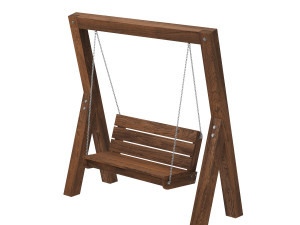 Garden swing Rosewood 3D मॉडल