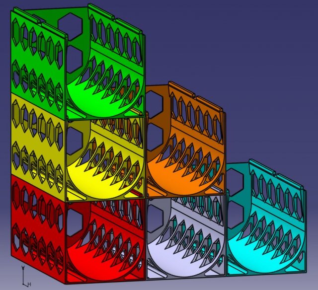 Holder wine bottle modular Modello di stampa 3D .c4d .max .obj .3ds .fbx .stl .blend 