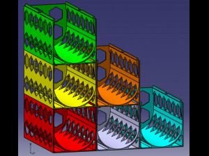 Holder wine bottle modular 3D Print Model