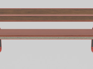 Combined Material Bench 3D Modell
