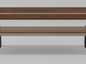 Combined Material Bench 3D Modell