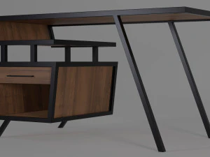 ElegantWood Workstation 3D Model