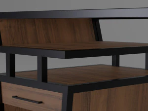 ElegantWood Workstation 3D Model