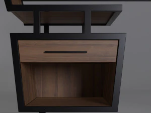 ElegantWood Workstation 3D Model