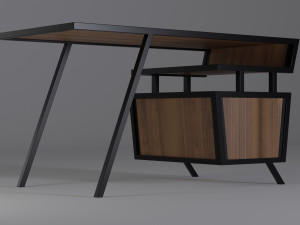 ElegantWood Workstation 3D 模型
