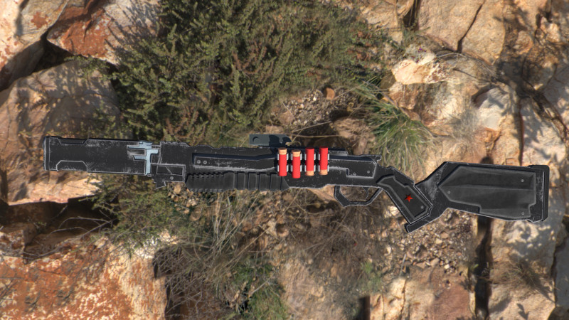 Shotgun Modelo 3D .c4d .max .obj .3ds .fbx .stl .blend 