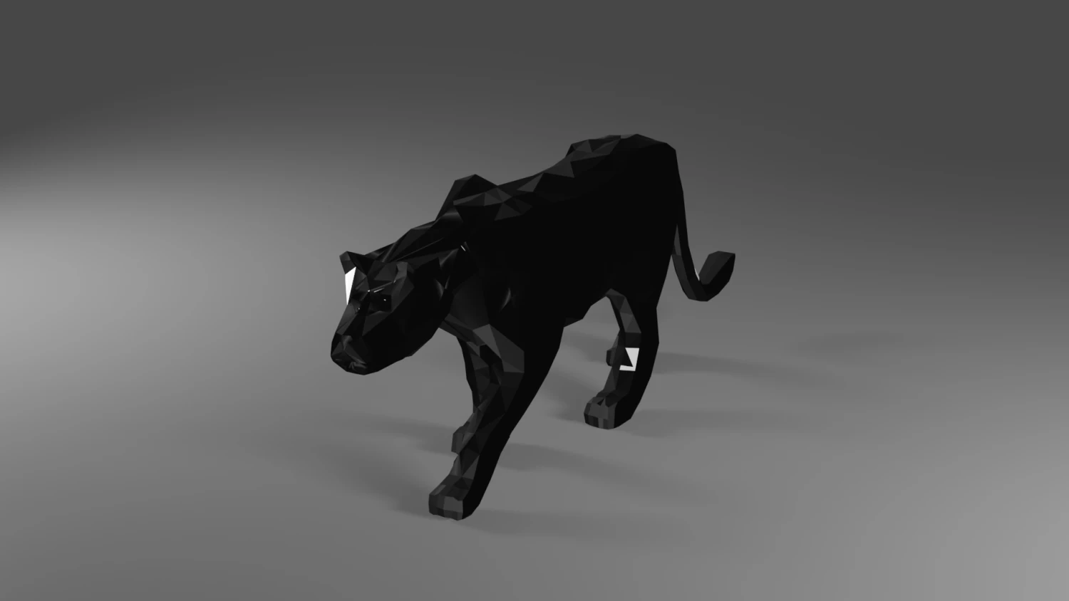 LowPolarPanther 3D Model .c4d .max .obj .3ds .fbx .stl .blend 