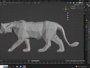 LowPolarPanther 3D Model