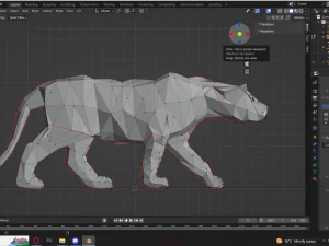 LowPolarPanther 3D Model