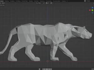 LowPolarPanther 3D Model