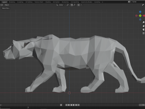 LowPolarPanther 3D Model