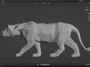 LowPolarPanther 3D Model