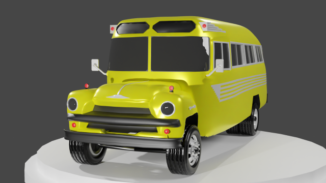 Bus Chevrolet 6500 3D Model .c4d .max .obj .3ds .fbx .stl .blend 