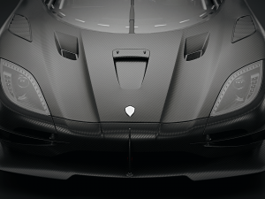 Koenigsegg One 1 Full Exposed Carbon - Interior and Engine Bay 3D Model