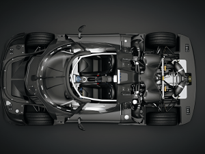 Koenigsegg One 1 Full Exposed Carbon - Interior and Engine Bay 3D Model
