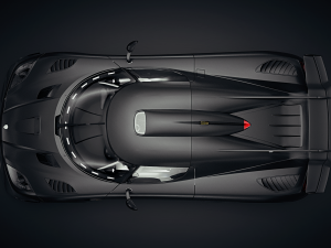 Koenigsegg One 1 Full Exposed Carbon - Interior and Engine Bay 3D Model
