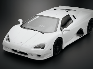 SSC Ultimate Aero 2010 Full White Paint - Interior Included 3D-Modell