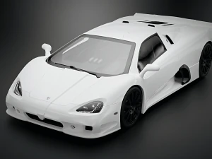 Pintura blanca completa SSC Ultimate Aero 2010 - Interior incluido Modelo 3D