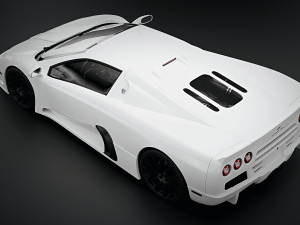 SSC Ultimate Aero 2010 Full White Paint - Interior Included 3D Model