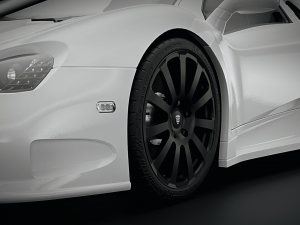 SSC Ultimate Aero 2010 Full White Paint - Interior Included 3D Model