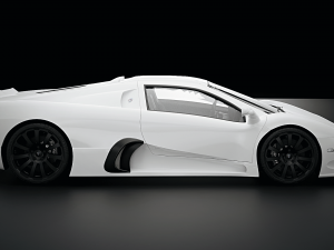 SSC Ultimate Aero 2010 Full White Paint - Interior Included 3D Model