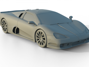 SSC Ultimate Aero 2010 Full White Paint - Interior Included 3D Model