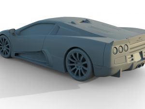 SSC Ultimate Aero 2010 Full White Paint - Interior Included 3D Model