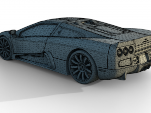 SSC Ultimate Aero 2010 Full White Paint - Interior Included 3D Model