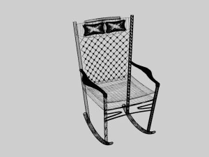 흔들의자 3D 모델