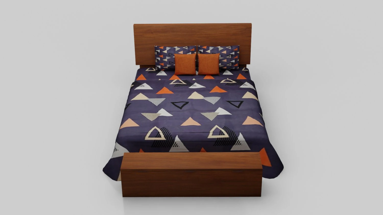 Staylish Bed 3D Model .c4d .max .obj .3ds .fbx .stl .blend 