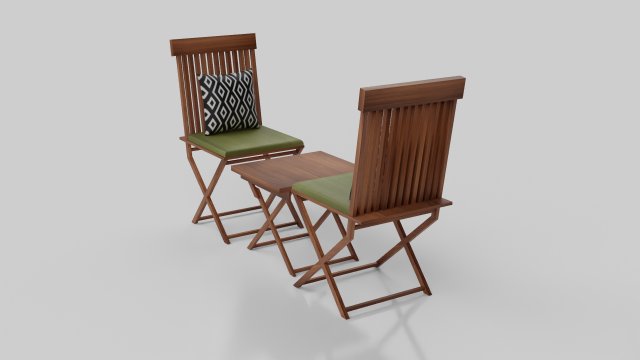 Balcony Chair Model 3D .c4d .max .obj .3ds .fbx .stl .blend 