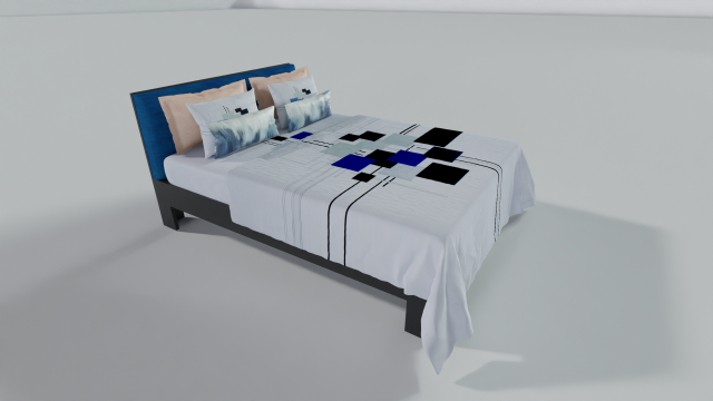 Modern Bed 3D Model .c4d .max .obj .3ds .fbx .stl .blend 