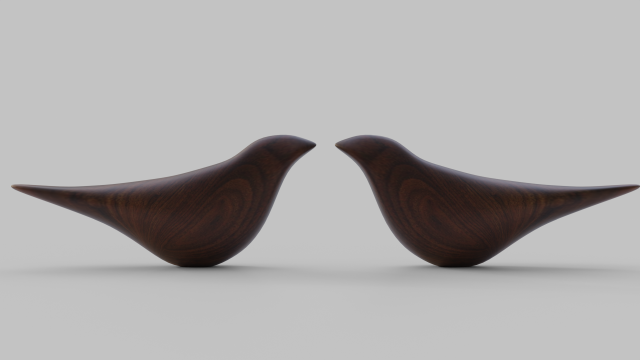 Wooden Bird Showpieces Model 3D .c4d .max .obj .3ds .fbx .stl .blend 