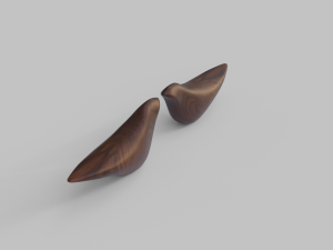Wooden Bird Showpieces Model 3D