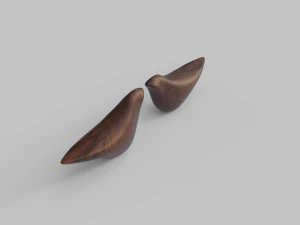 Wooden Bird Showpieces 3D Model