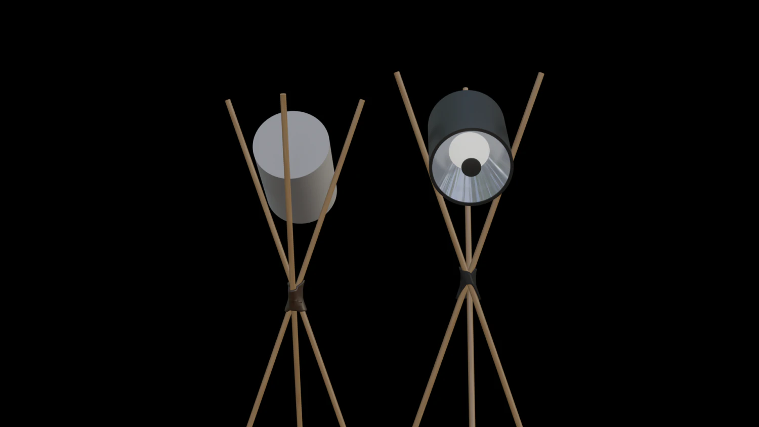 Modern Floor Lamp 3D Model .c4d .max .obj .3ds .fbx .stl .blend 