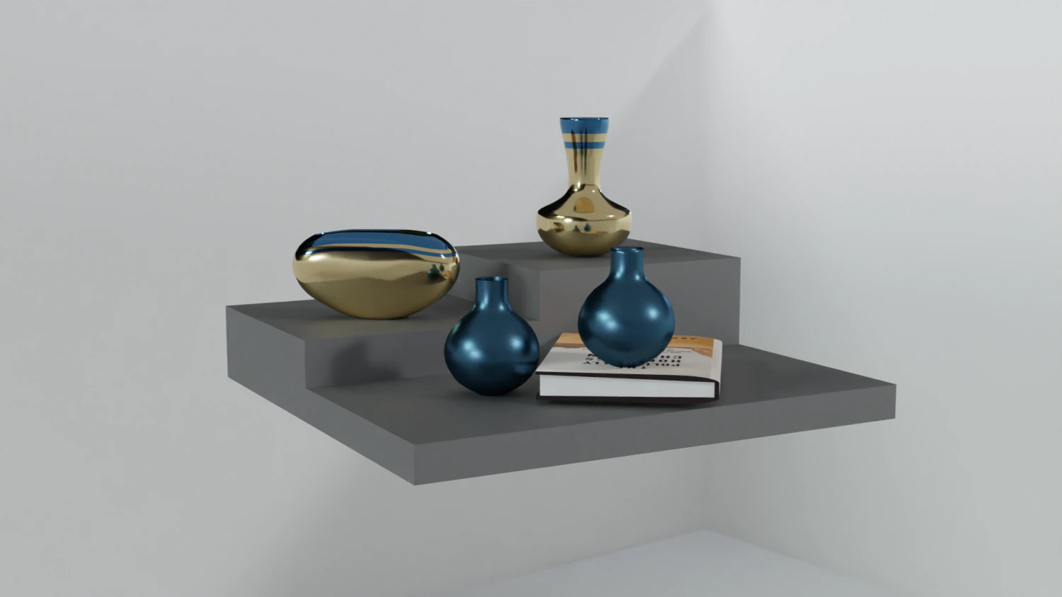 Metal Vase for Home Decor 3D Model .c4d .max .obj .3ds .fbx .stl .blend 