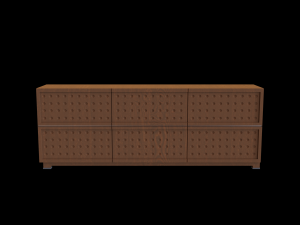 Modern Wooden Shoe Cabinet Modello 3D