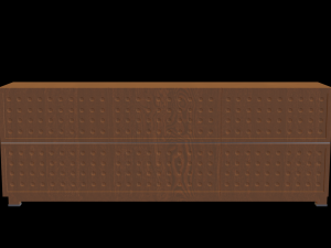 Modern Wooden Shoe Cabinet Modello 3D